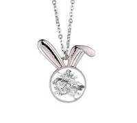 Masterpiece The Romance Three Kingdoms Rabbit Necklace Pendant Bunny Animal Jewelry Gift