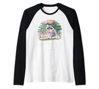 Masterpiece Thief Raccoon Picnic Sandwich Funny Raglan Baseball Tee