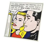 Masterpiece Wall Picture on Canvas by Roy Lichtenstein / Pop Art / Comics 40 cm x 40 cm