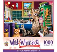 MasterPieces - 1000 Piece Jigsaw Puzzle, Bathtime Antics, Funny Animals, Activity for Adults, Family, Kids, Matte Finish, 19.25" x 26.75"