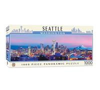 MasterPieces - 1000 Piece Jigsaw Puzzle, Seattle Skyline Panoramic, Fun for Adults, Family, Kids 13"x39