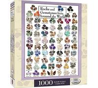 MasterPieces 1000 Piece Jigsaw Puzzle for Adults - Rocks & Gemstones from Around the World - 19.25"x26.75" - Eco-Friendly, Random Cut, Linen Finish