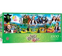 MasterPieces 1000 Piece Wizard of Oz Puzzle Panoramic Jigsaw, Officially Licensed Classic Movie Artwork, Emerald City Scene, Premium Random Cut Pieces, Matte Finish, 13 x 39 Display, Collectible