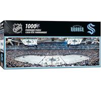 MasterPieces 1000 Piece Jigsaw Puzzle - NHL Seattle Kraken Panoramic View - 13"x39" - Adult Puzzle - Eco-Friendly Recycled Board