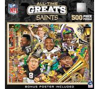 MasterPieces 500 Piece Sports Jigsaw Puzzle for Adults - NFL New Orleans Saints All-Time Greats - 15"x21"