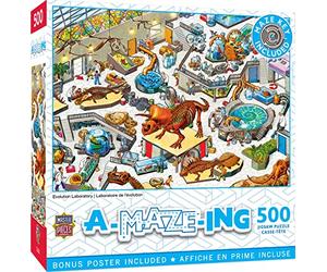MasterPieces A-Maze-Ing 500 Piece Jigsaw Puzzle For Adults, Family, Or Kids - Evolution Laboratory - 15"x21"