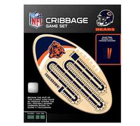Masterpieces Adult Cribbage Game - Officially Licensed NFL Chicago Bears Wooden Board