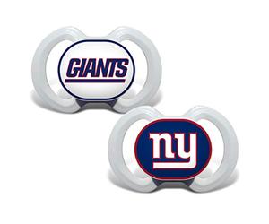 MasterPieces Baby Fanatic NFL New York Giants 2-Pack Pacifiers, One Size, Team Color
