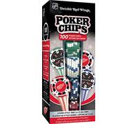 MasterPieces Casino - NHL Detroit Red Wings - 100 Piece Poker Chip Set with Tray