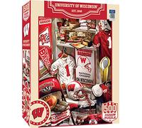 MasterPieces Game Day 500 Piece Jigsaw Puzzle for Adults - NCAA Wisconsin Badgers Locker Room - 15"x21"