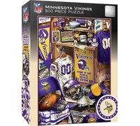 MasterPieces Game Day 500 Piece Jigsaw Puzzle for Adults - NFL Minnesota Vikings Locker Room - 15"x21"