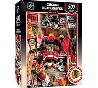 MasterPieces Game Day 500 Piece Jigsaw Puzzle for Adults - NHL Chicago Blackhawks Locker Room - 15"x21"