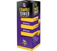 MasterPieces Game Day - NFL Minnesota Vikings - Officially Licensed Tumble Tower, Real Wood Blocks