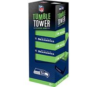 MasterPieces Game Day - NFL Seattle Seahawks - Officially Licensed Tumble Tower, Real Wood Blocks