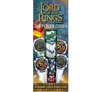 Masterpieces Lord of The Rings Poker Chip Set - 100 Piece Casino Style with Tray LOTR Collectible for Game Night
