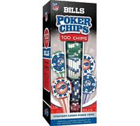 MasterPieces NFL Buffalo Bills 100-Piece Poker Chips, Team Colors, One Size (BUB3120)