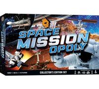 Masterpieces Opoly Space Mission Board Game Fun Opoly Board Game for Adults and Kids - Includes Tokens and Space Cards - for Ages 8+