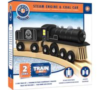 MasterPieces Wood Train 2 Piece Set - Lionel Collector's Steam Engine & Coal Car - Officially Licensed Toddler & Kids Toy
