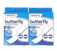 Masterplast Butterfly Closure Strips, Waterproof Plasters - 2 pack - 72 in total