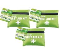 Masterplast Compact First Aid Kit for Home Car Holiday and Workplace - Mini, Small, and Lightweight First Aid Kit - Essential Backpacking First Aid Travel Kit, 3 Pack + Cheeroo Magnet
