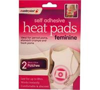 Masterplast Self Adhesive Feminine Heat Pads, Period Cramp & Pain Relief. Pack of 2, Heat Lasts Up to 8 Hours!