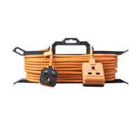 Masterplug 1 Socket Outdoor Power Extension Lead Garden Cable Reel 15 Metre