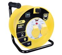 Masterplug LVCT5016-2-MP 16 amp 2 Gang Cable Reel 50 Metres 110V