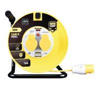 Masterplug 110 Volt Cable Reel 50m 16a Yellow