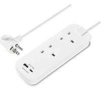 Masterplug 2 SKT US Travel EXT Lead + 2 X USB C)
