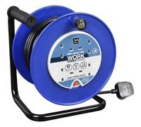 Masterplug 25 Metre Cable Reel - 4 Sockets - Thermal Cut-Out Protection - 1 Year Guarantee