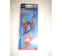 MASTERPLUG 2M USB 2.0 CABLE WITH RED ILLUMINATED CONNECTORS - MALE A TO MALE A