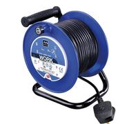 Masterplug 4 Socket 13A Blue Open Cable Reel 25M 240V