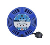 Masterplug 4 Socket 15 Metre Cassette Reel Extension Lead Thermal Cut Out Portable Retractable Power Cord Reel
