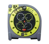 Masterplug 4-Socket Case Cable Reel 15m 240V/13A HMU15134SL-PX