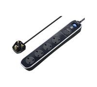 Masterplug 4 Socket Extension Lead Surge Protected 2 USB Charging Ports 2m