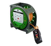 Masterplug 4 Socket Green Indoor & Outdoor Cable Reel, 20M