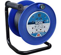 Masterplug LDCC30134 Heavy-Duty Cable Reel 30 Metre 4 Socket 13A Thermal Cut-Out 240 Volt