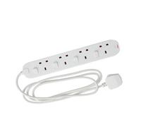 Masterplug 4 Socket Individually Switched Extension Lead Power Strip 2M