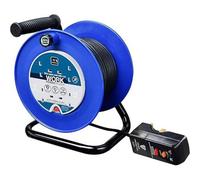 Masterplug 4 Socket Open Medium Cable Reel With Rcd Plug - 25 Metre Cable