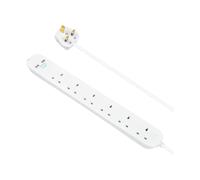 Masterplug 6-Socket Extension Lead with 2 USB Ports