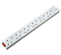 MASTERPLUG 6 Way Individually Switched Rewireable Extension Socket Unwired