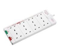 Masterplug 8 Socket Surge Protected Extension Lead - 2 Metre Cable - SRG8210N