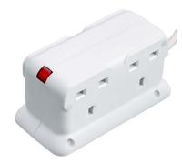 Masterplug Basic 4 Socket Unswitched White Extension Lead, 3M