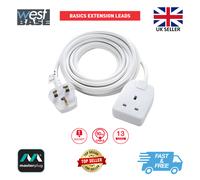 MASTERPLUG BOG10 BASICS 10M 13 AMP 1 GANG SOCKET EXTENSION CABLE LEAD WHITE