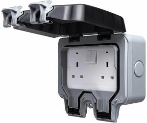 Masterplug British General IP66 Weatherproof Outdoor Switched Twin Sockets IP66