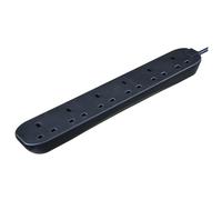 Masterplug BSG210NB 6 Socket 2m 13A Extension Lead Black