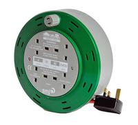 Masterplug Cable Reel, 10A 4-Socket, 10M