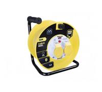 Masterplug Cable Reel 110V 16A Thermal Cut-Out Multi Colour (50 Metre)