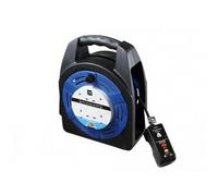 Masterplug Case Reels 20 Metre 4 Socket 13A Multi Colour (Thermal Cut-Out & Rcd)