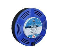 Masterplug - Cassette Cable Reel 15 Metre 4 Socket Thermal Cut-Out Blue 10A 240V